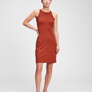 GAP Chimney Red Sleeveless Ringer Mini Dress Halter Casual, Size XL